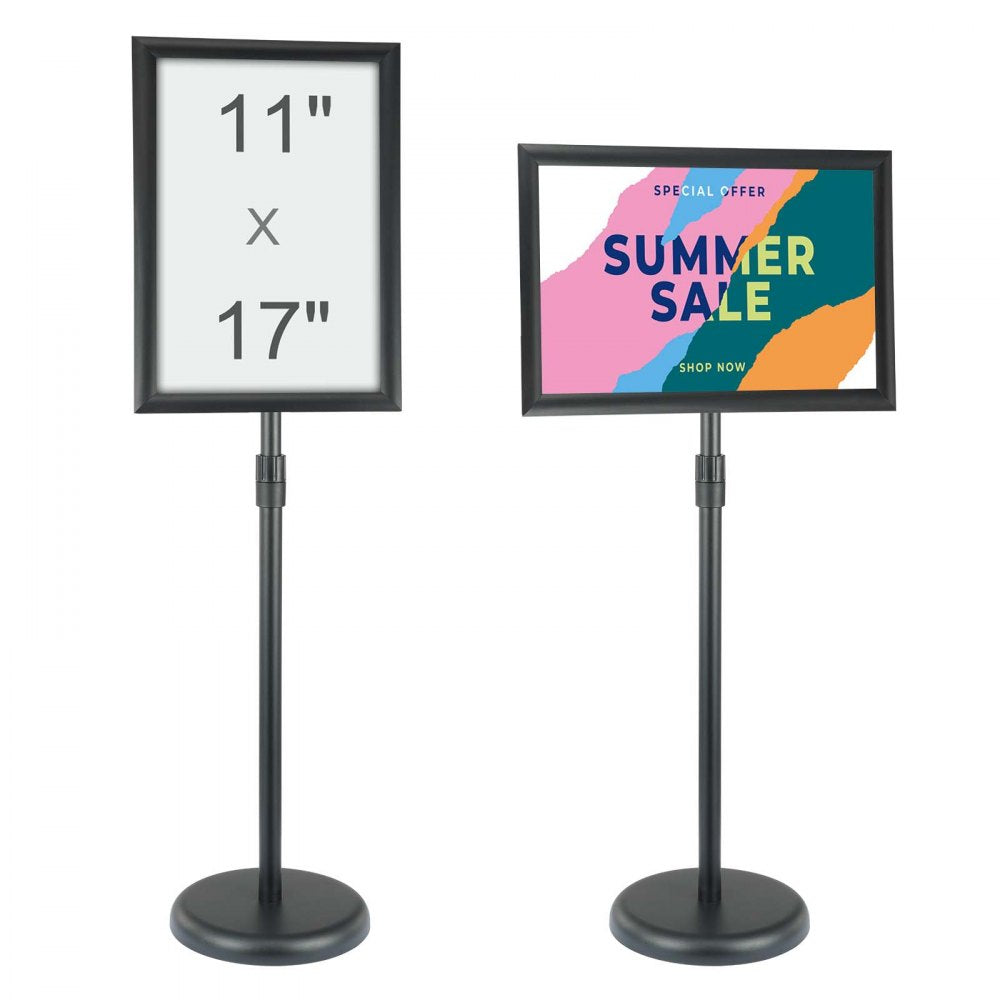 SW-02 - Durable 11x17 Inch VEVOR Aluminum Sign Holder in Black