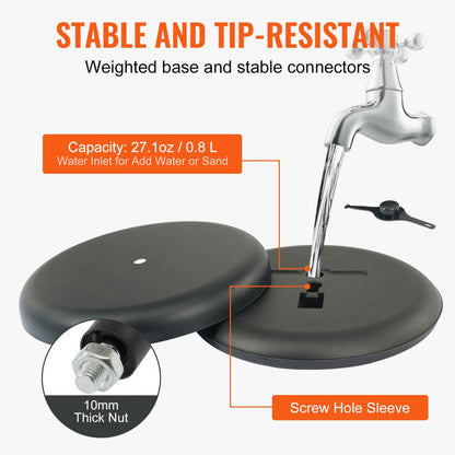 SW-01 - Adjustable 32.3-49.2" Aluminum Sign Holder for 8.5" x 11" Inserts
