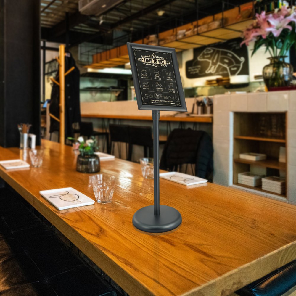 SW-01 - Adjustable 32.3-49.2" Aluminum Sign Holder for 8.5" x 11" Inserts