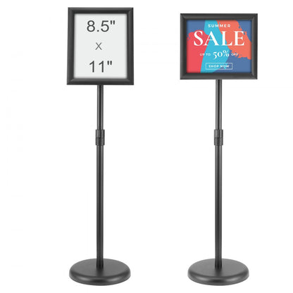 SW-01 - Adjustable 32.3-49.2" Aluminum Sign Holder for 8.5" x 11" Inserts