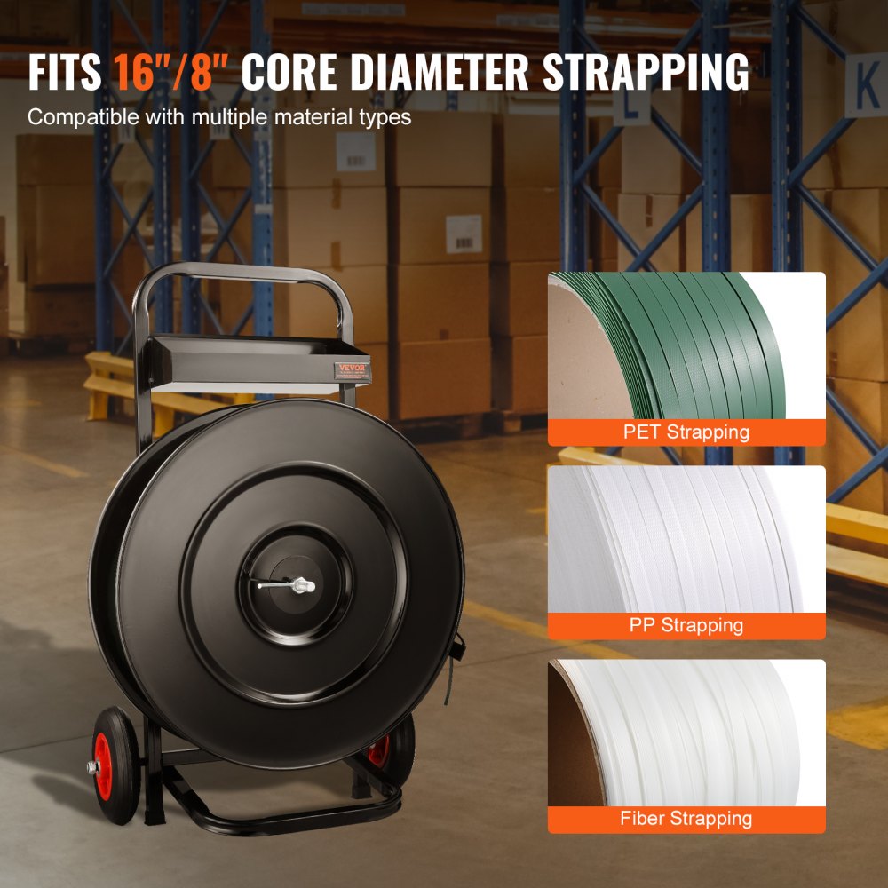 DPC400 - Robust Strapping Cart for 16" x 16" & 8" x 8" Rolls
