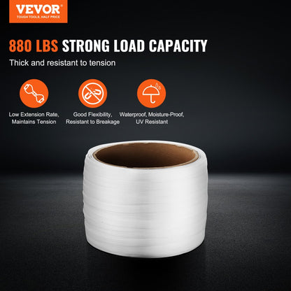 XWD200 - Durable 1/2" 660' VEVOR Strapping Roll for Heavy Packing