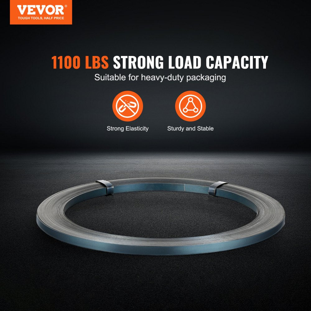 GD13036 - 1/2" Steel Strapping Roll, 330' Durable Weather-Resistant Banding