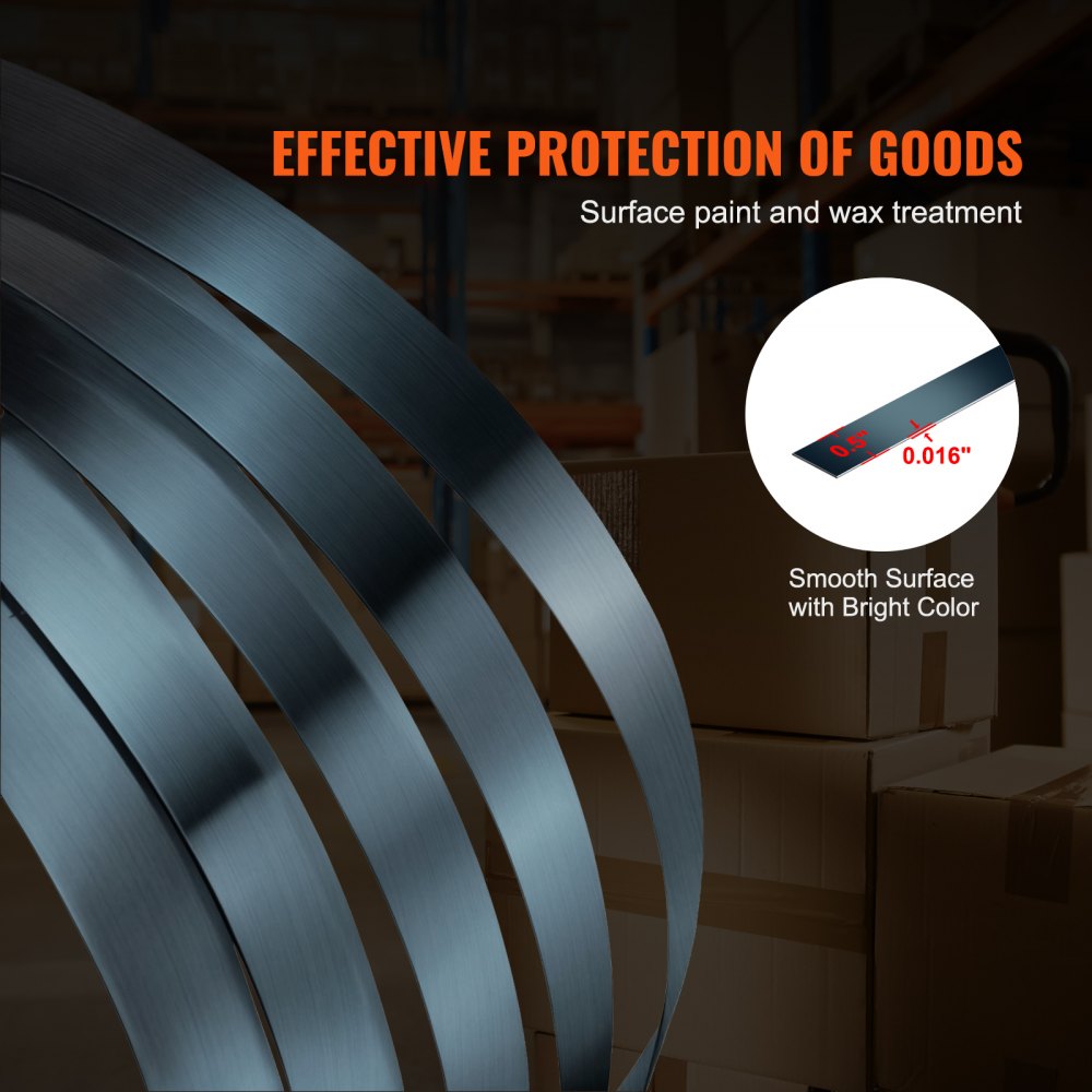 GD13036 - 1/2" Steel Strapping Roll, 330' Durable Weather-Resistant Banding