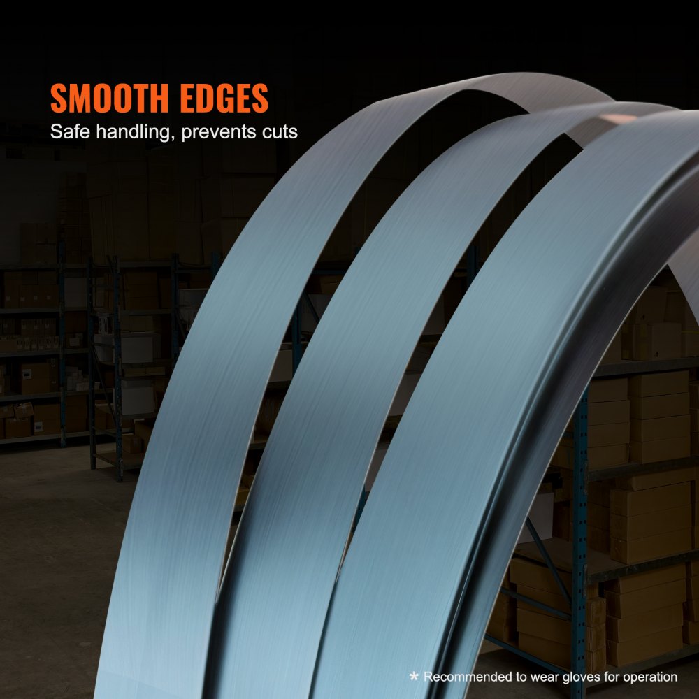 GD1905 - Heavy-Duty 3/4" Steel Strapping Roll, 1640' Length, Water-Resistant