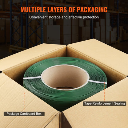 PET1200 - Durable 0.63" Polyester Strapping Roll for Heavy Packing