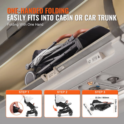 C628 - Versatile 28" VEVOR Baby Stroller with Adjustable Backrest and Cup Holder