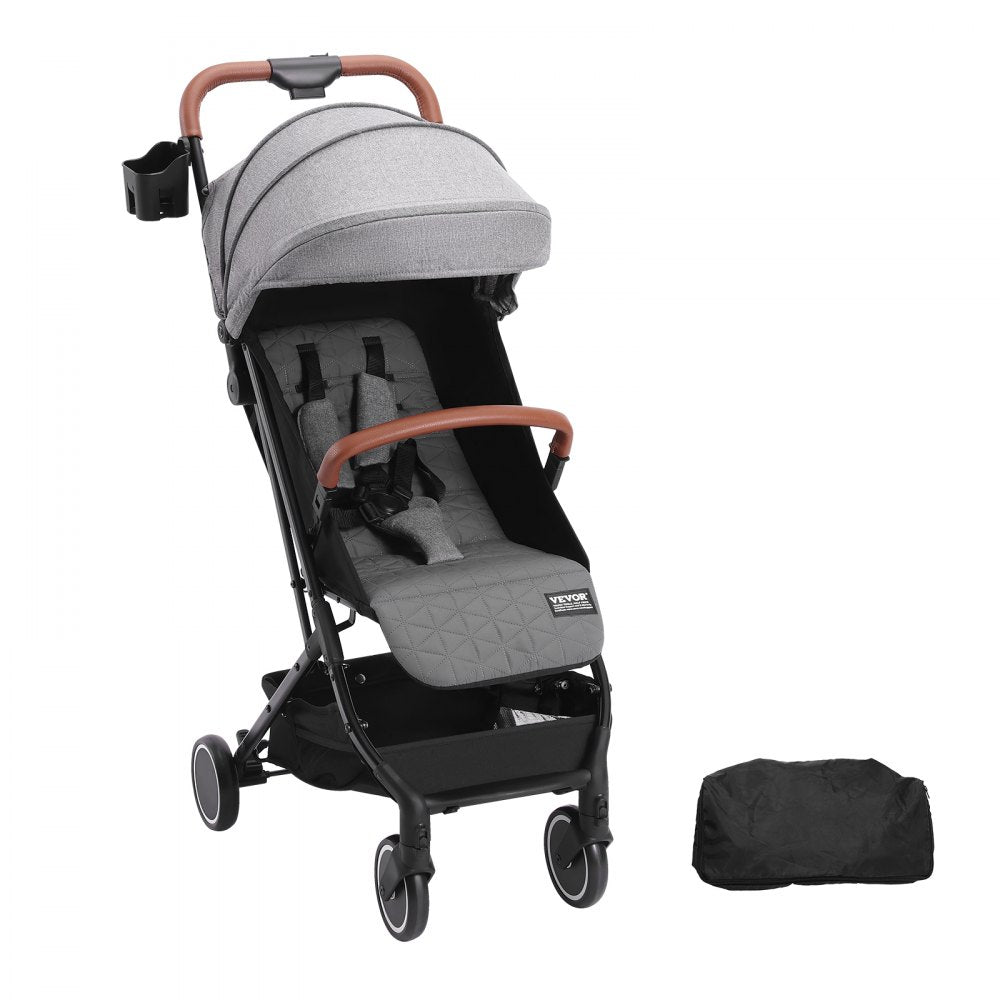 C628 - Adjustable Dark Grey Baby Stroller, Newborn to Toddler