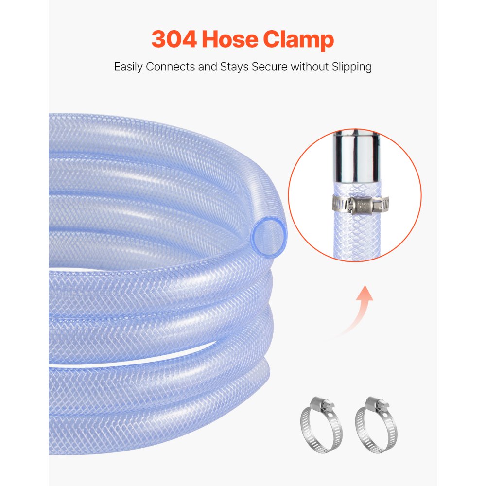 FR1-1924010-C - 10FT Clear PVC Tubing, 3/4" ID for Liquid & Gas Transport