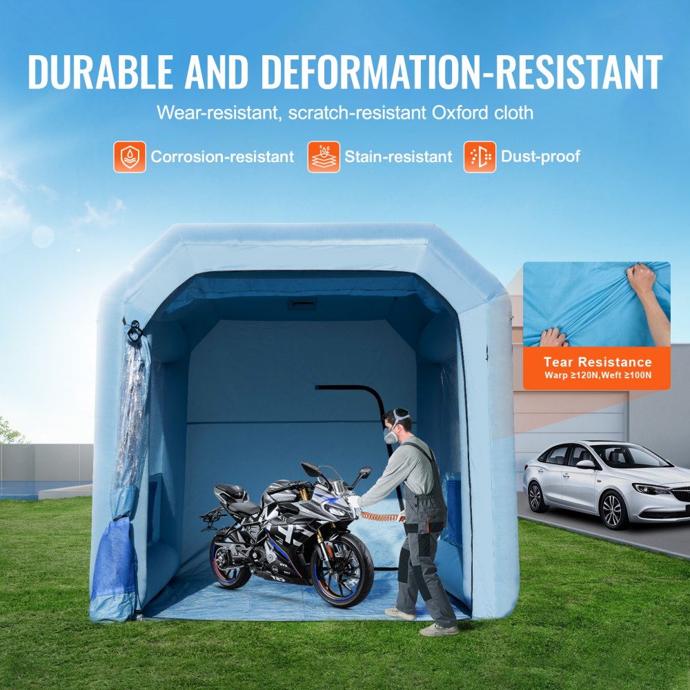 GZYJXKF04 - 13.1ft Inflatable Paint Booth for Clean & Efficient Painting