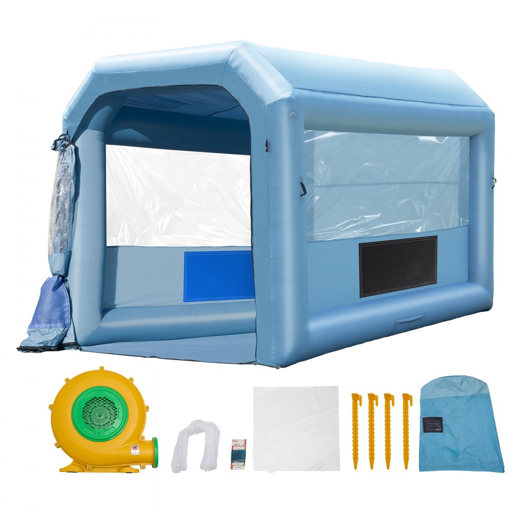 GZYJXKF04 - 13.1ft Inflatable Paint Booth for Clean & Efficient Painting
