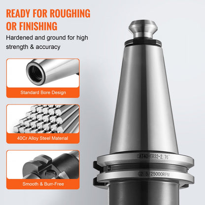 CAT4035 - Precision CAT40 Collet Holder Set with 35 Pieces for Milling