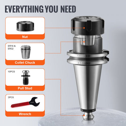 CAT4035 - Precision CAT40 Collet Holder Set with 35 Pieces for Milling
