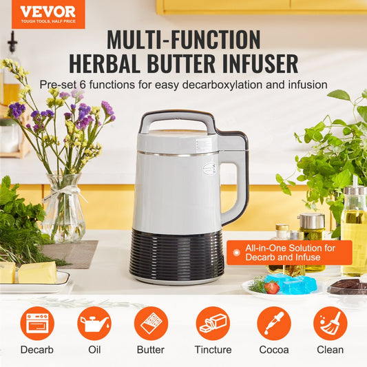 B039-B - VEVOR 304 Stainless Steel Herbal Infuser with 6 Functions