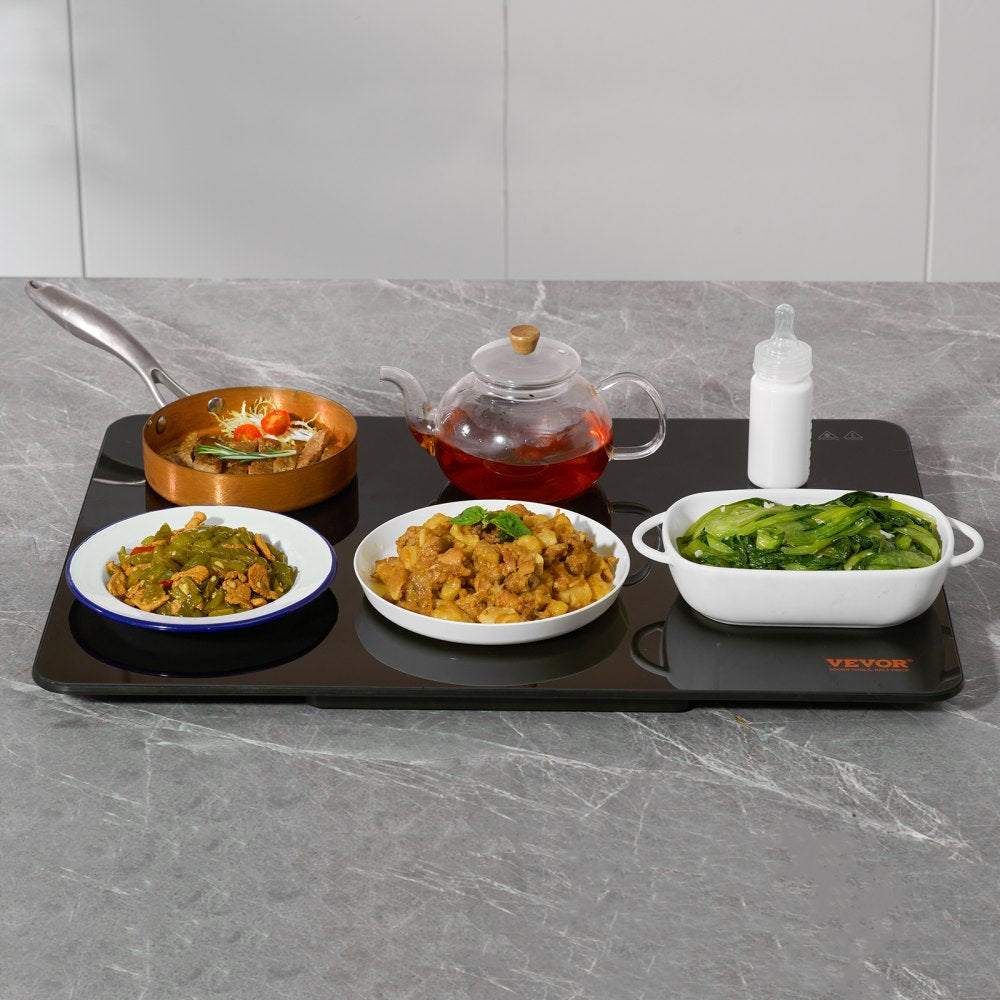 YD-302C-J-42+60S0 - 16.5" Portable Black Heating Tray with Adjustable Temperature