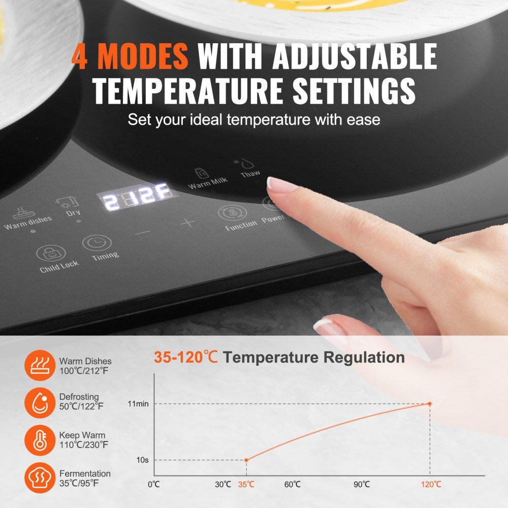 YD-302C 42+60S - Electric Warming Tray with Touch Control & Safety Features