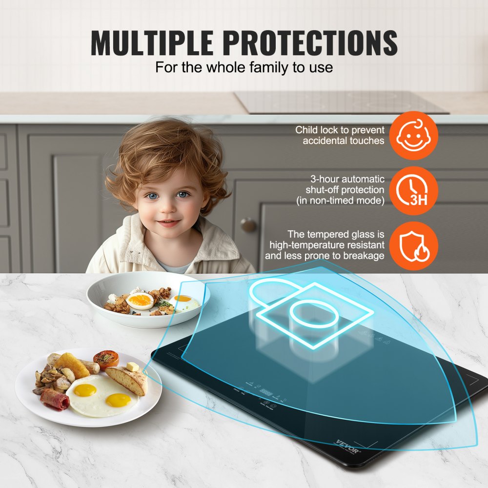 YD-302C 42+60S - Electric Warming Tray with Touch Control & Safety Features