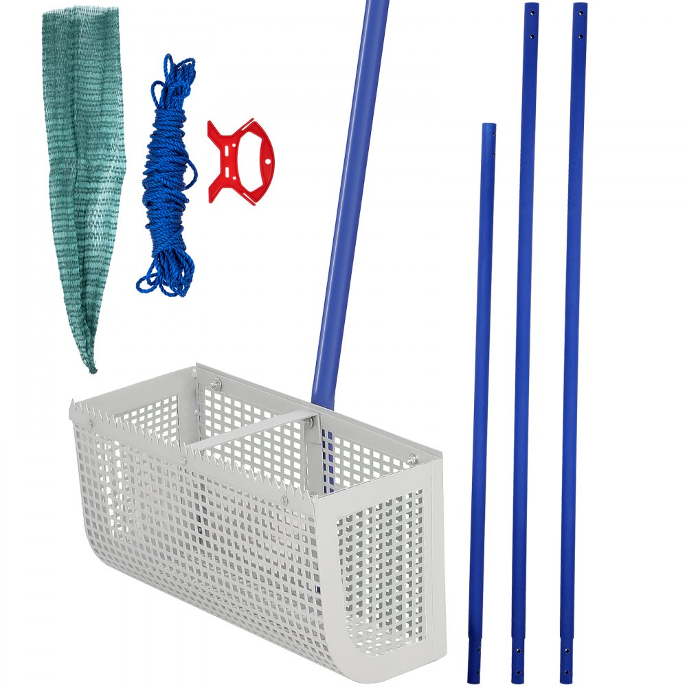 010876613353 - 165" Durable Sand Rake for Efficient Beach & Pond Cleaning