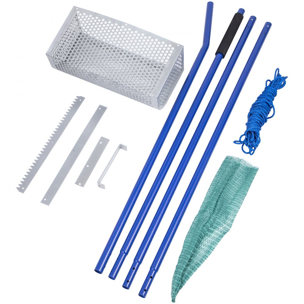 010876613353 - 165" Durable Sand Rake for Efficient Beach & Pond Cleaning