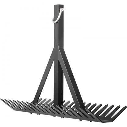 010293104150 - 24" Sturdy Iron Lake Weed Rake with 66ft Rope and Net Bag