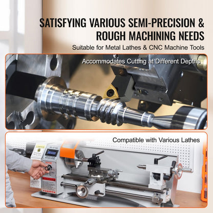 010415655061 - 7-Piece Indexable Carbide Lathe Tools for Precision Machining