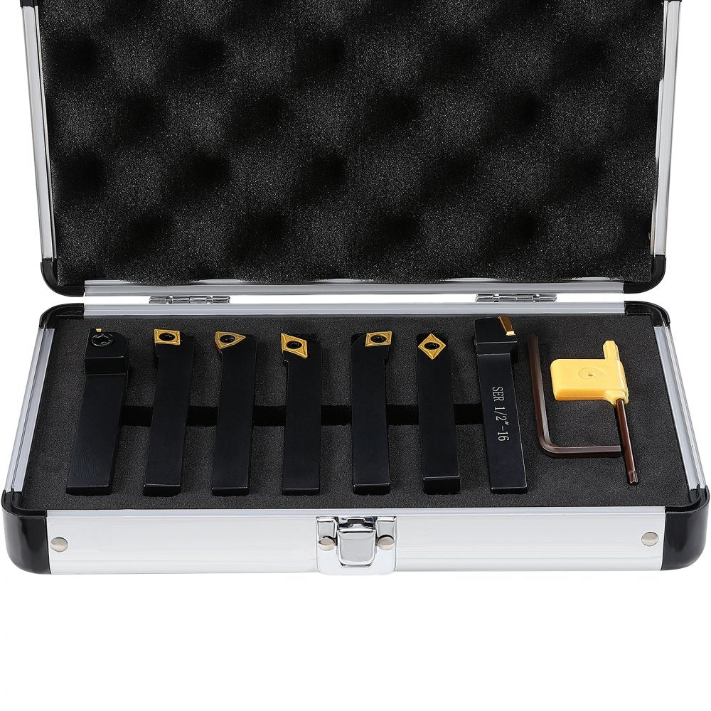 010415655061 - 7-Piece Indexable Carbide Lathe Tools for Precision Machining