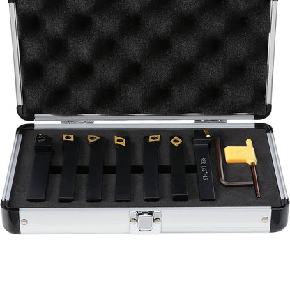 010415655061 - 7-Piece Indexable Carbide Lathe Tools for Precision Machining