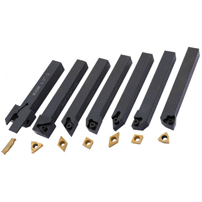 010415655061 - 7-Piece Indexable Carbide Lathe Tools for Precision Machining