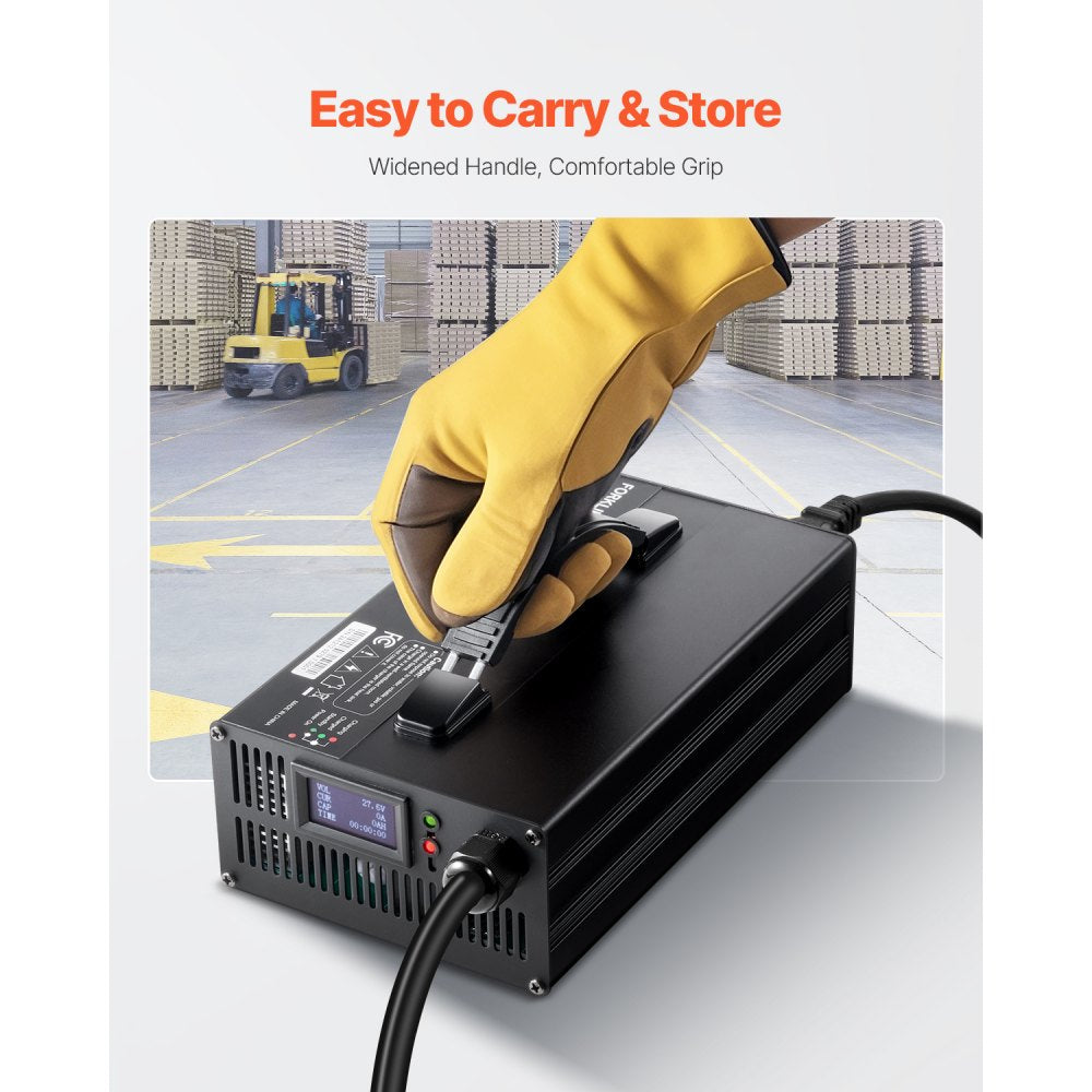 UY900C-LA2430 - 24V 30A Smart Forklift Battery Charger with OLED Display