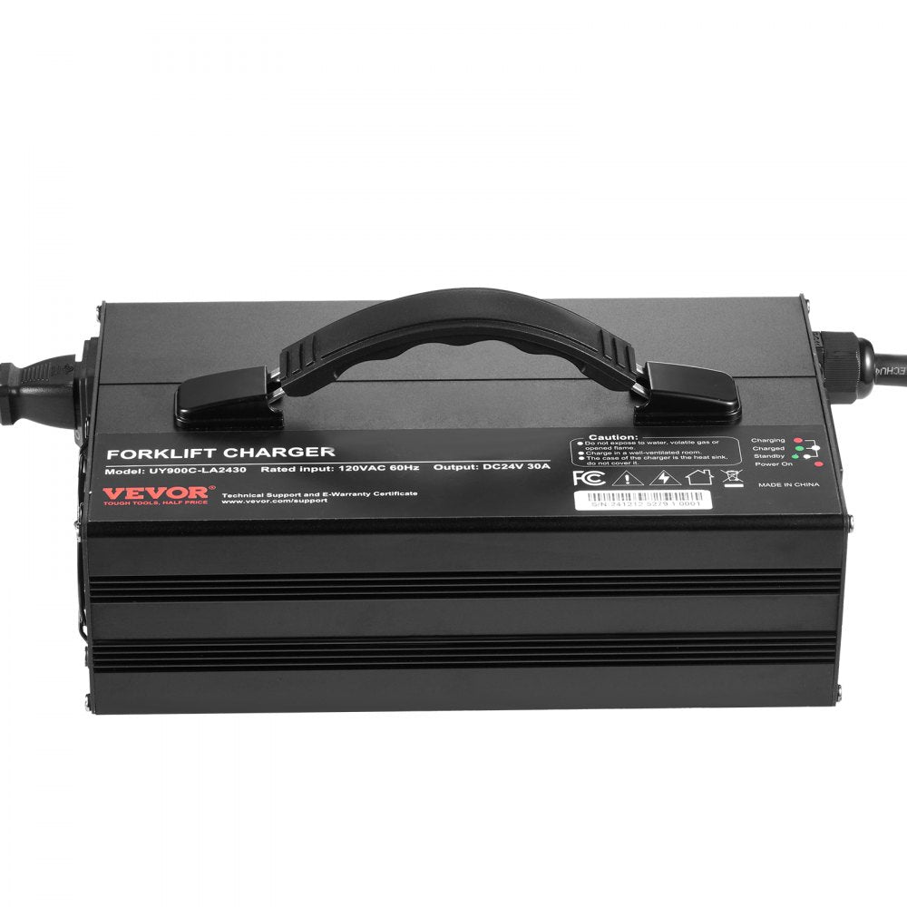 UY900C-LA2430 - 24V 30A Smart Forklift Battery Charger with OLED Display