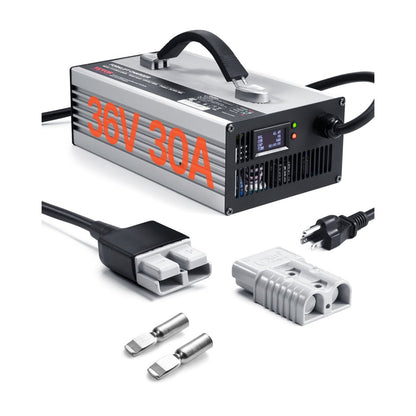 UY1200-LA3630 - 36V 30A Smart Portable Forklift Battery Charger with OLED Display