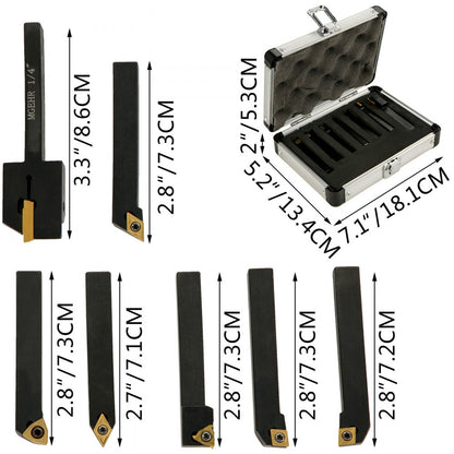 010868800587 - Precision Carbide Tool Set for Metalwork, Portable Case Included