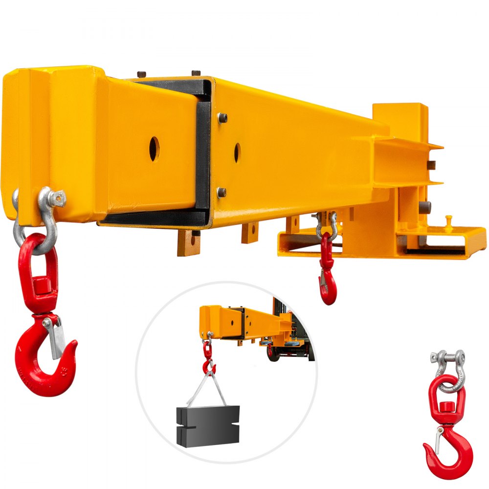010365481709 - 6000LBS Heavy-Duty Mobile Crane with Adjustable Jib Boom