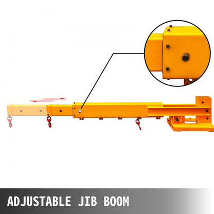 010365481709 - 6000LBS Heavy-Duty Mobile Crane with Adjustable Jib Boom