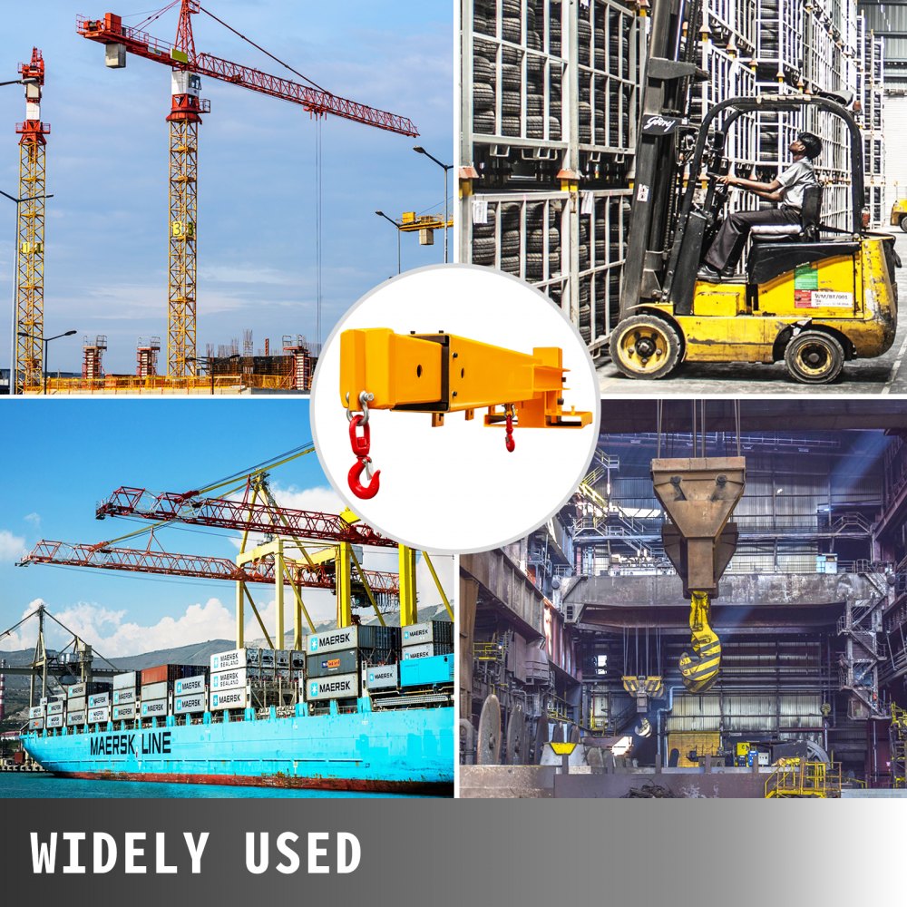 010365481709 - 6000LBS Heavy-Duty Mobile Crane with Adjustable Jib Boom