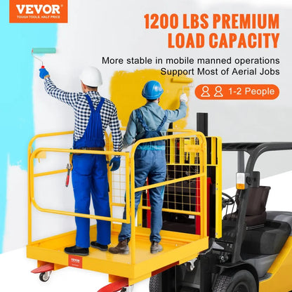 XAQL36-36 - Heavy-Duty 36"x36" Metal Forklift Safety Cage for Aerial Work