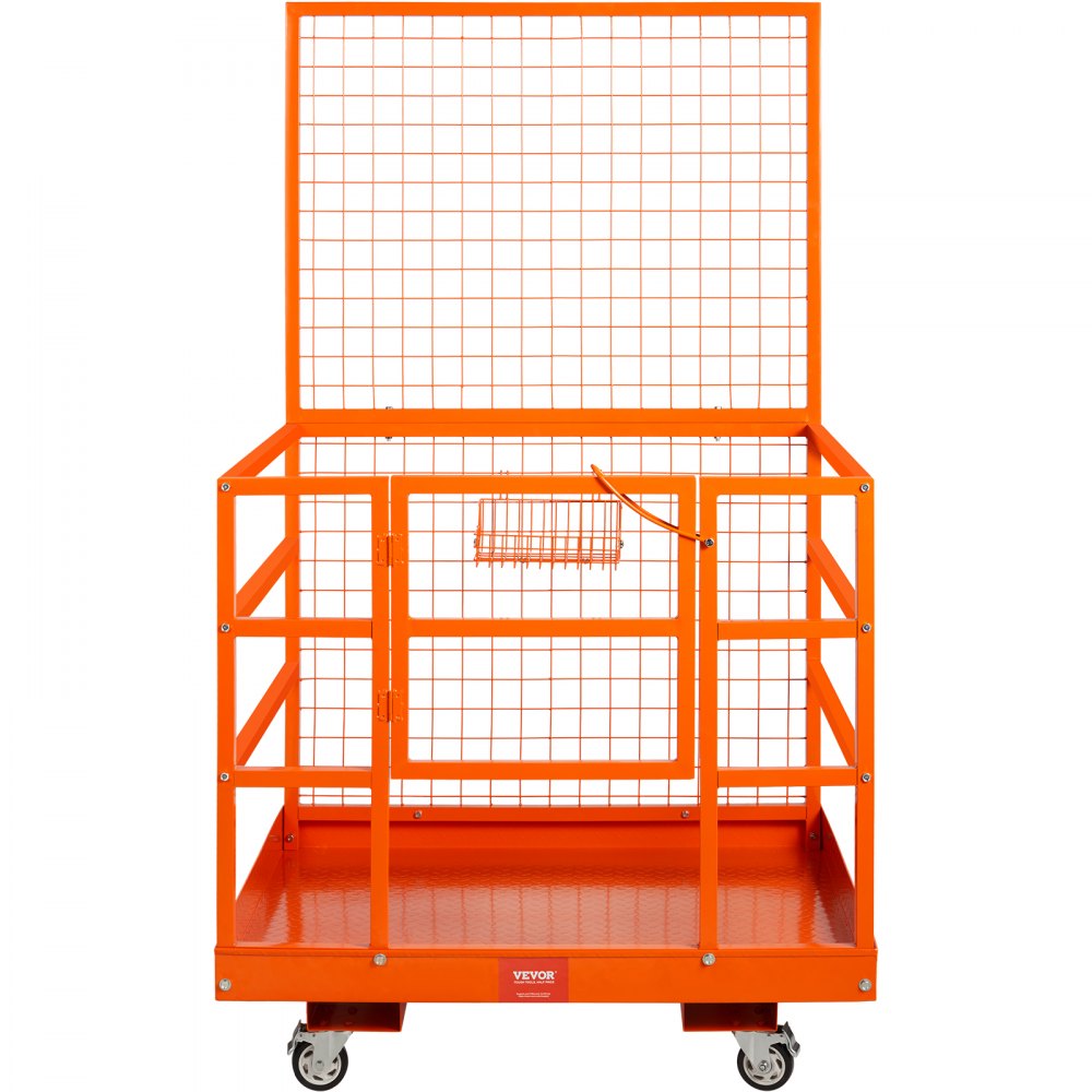 010366094120 - 43x45in Forklift Safety Cage, 1400lbs Capacity, Custom Mesh Door