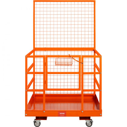 010366094120 - 43x45in Forklift Safety Cage, 1400lbs Capacity, Custom Mesh Door