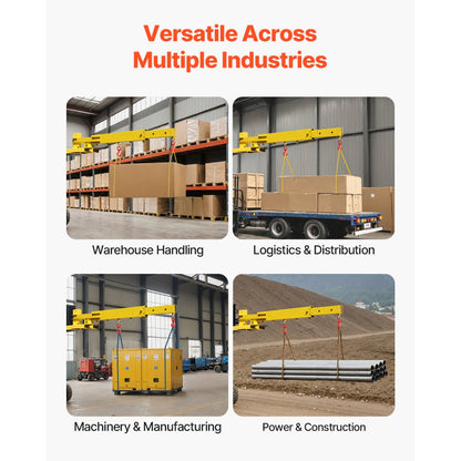 6000LBS Forklift Crane - Adjustable Dual Hook & 360° Rotate Boom