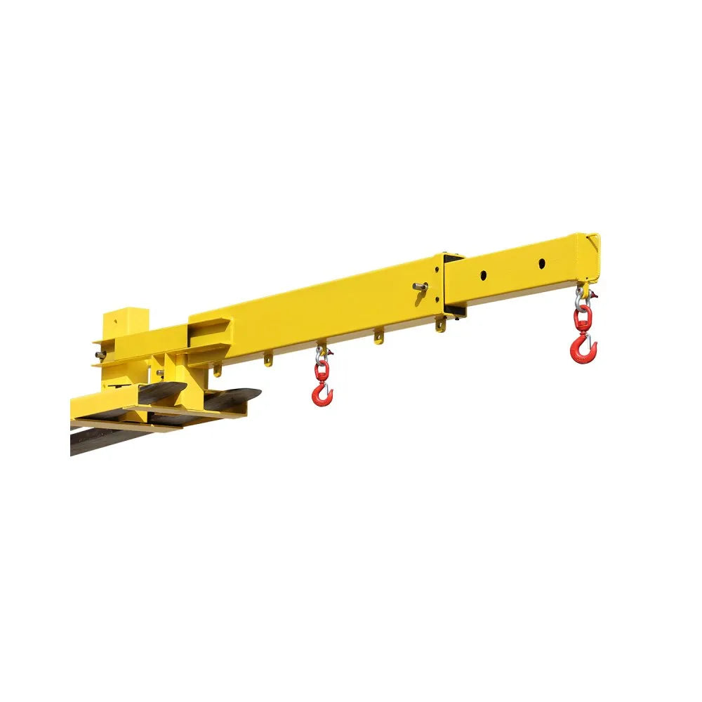 6000LBS Forklift Crane - Adjustable Dual Hook & 360° Rotate Boom