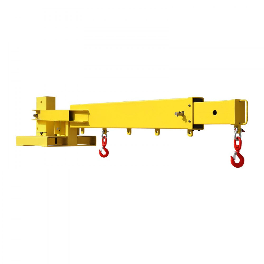 6000LBS Forklift Crane - Adjustable Dual Hook & 360° Rotate Boom
