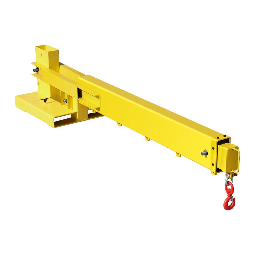 6000LBS Forklift Crane - Adjustable Dual Hook & 360° Rotate Boom