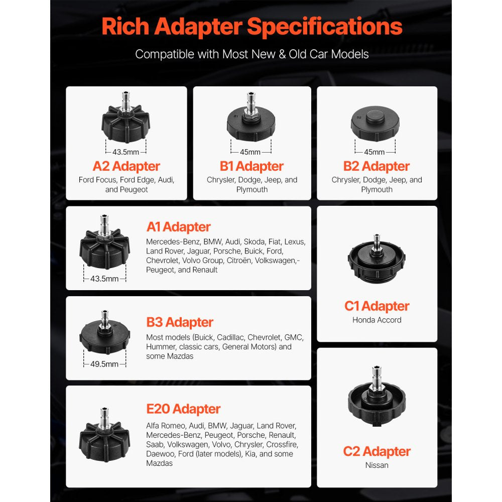 YS-058A - 12-Piece Brake Bleeder Adapter Set for Most Vehicles