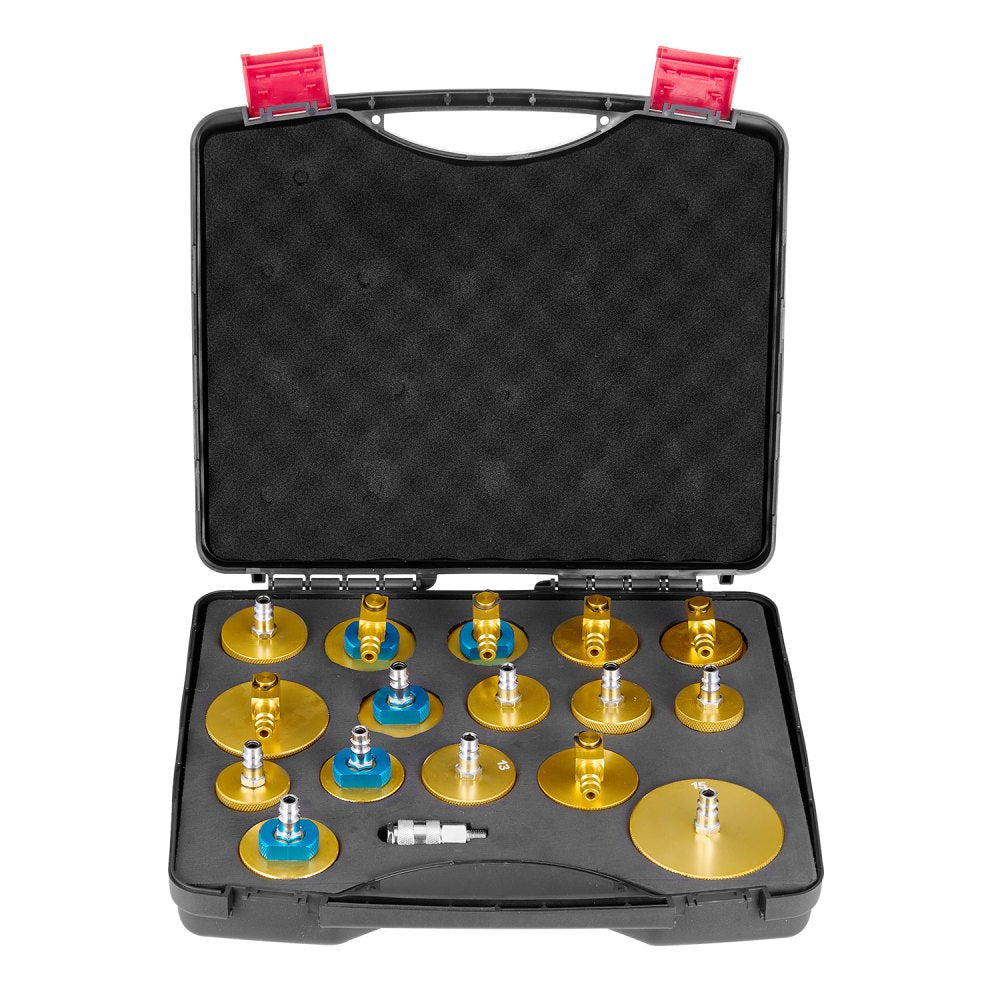 YS-0115 - 17-Piece Brake Fluid Bleeding Kit with Quick Connectors