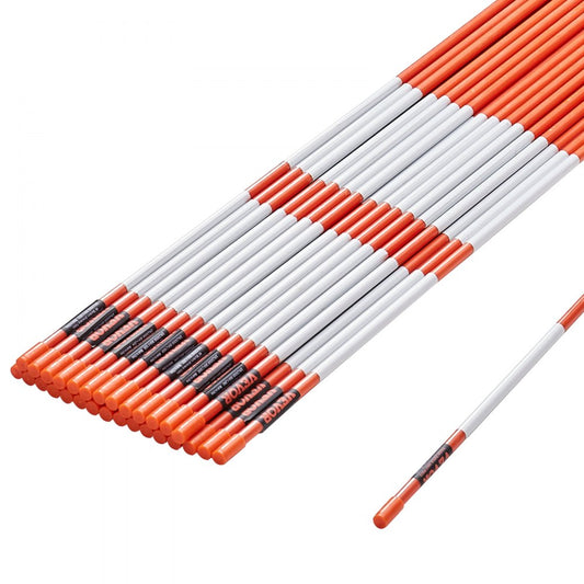 HX101 - 48" Orange Driveway Markers with Reflective Tape & Drill Bit