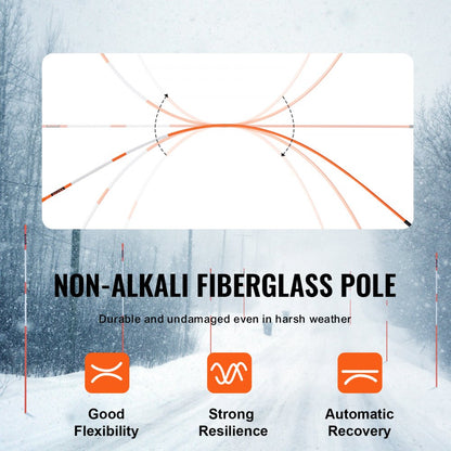 HX102 - 48" Orange Reflective Driveway Markers for Enhanced Safety