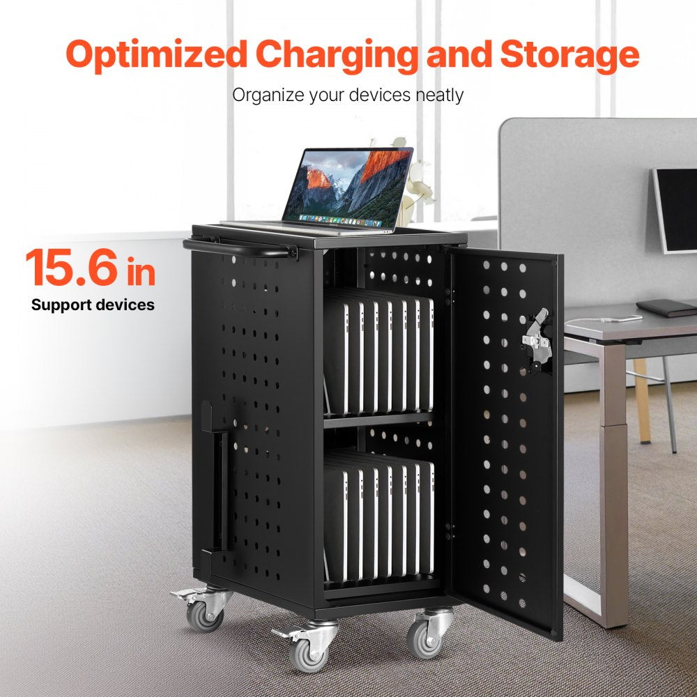 SCC-16P - 15.6" Mobile Laptop Charging Cart with 16 Slots