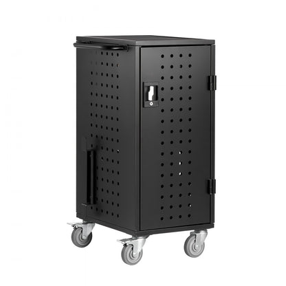 SCC-20P - 20-Device Metal Laptop Cart with Lockable Wheels