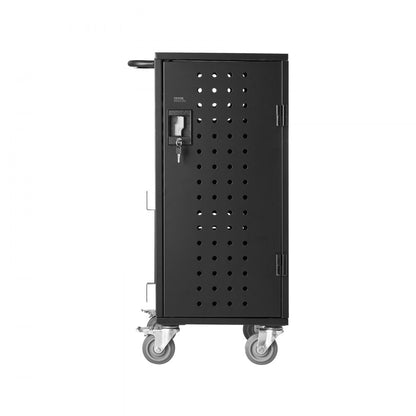 SCC-20P - 20-Device Metal Laptop Cart with Lockable Wheels