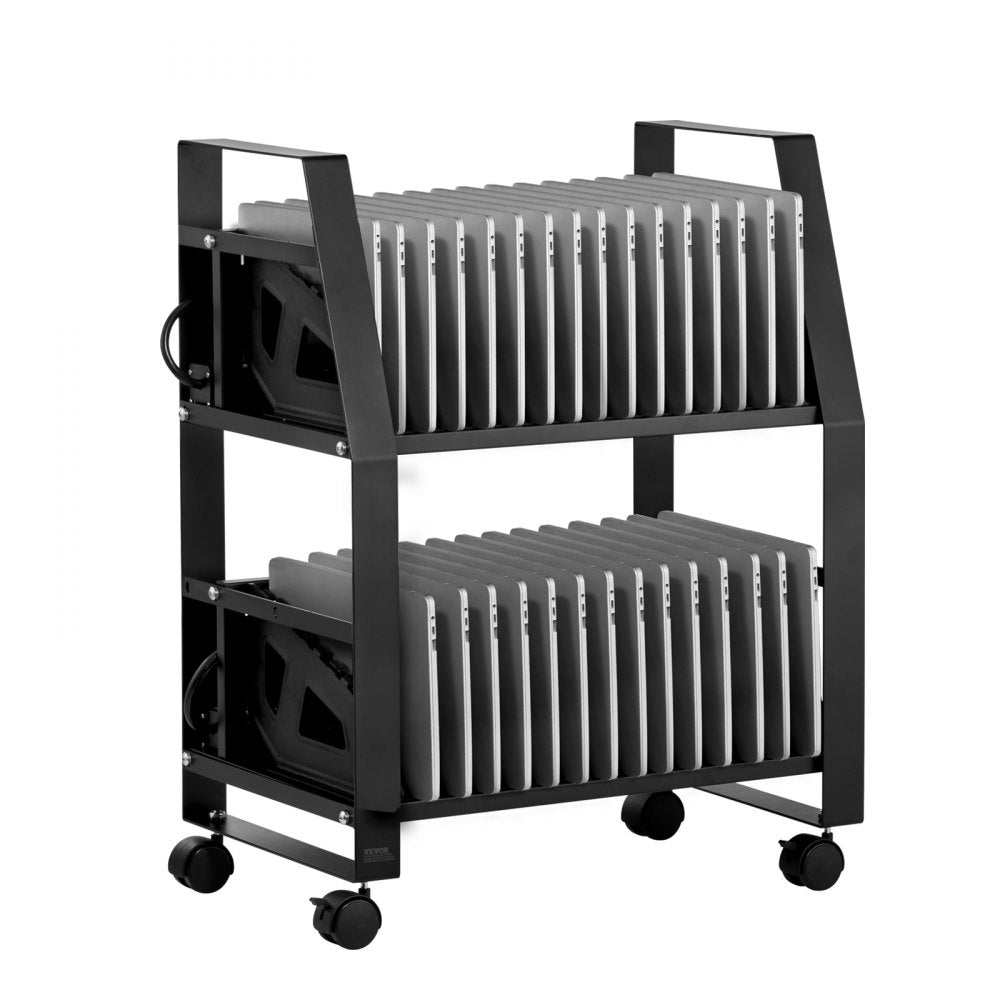 SOC-32P - Mobile Charging Cart for 32 Devices, 15.6" Screen, Durable Metal